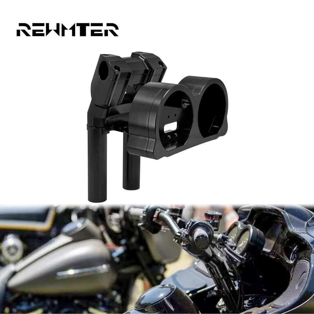แฮนด์รถจักรยานยนต์ Riser W/ 2 สีดําเครื่องมือ Fit Harley Road Glide 15-23