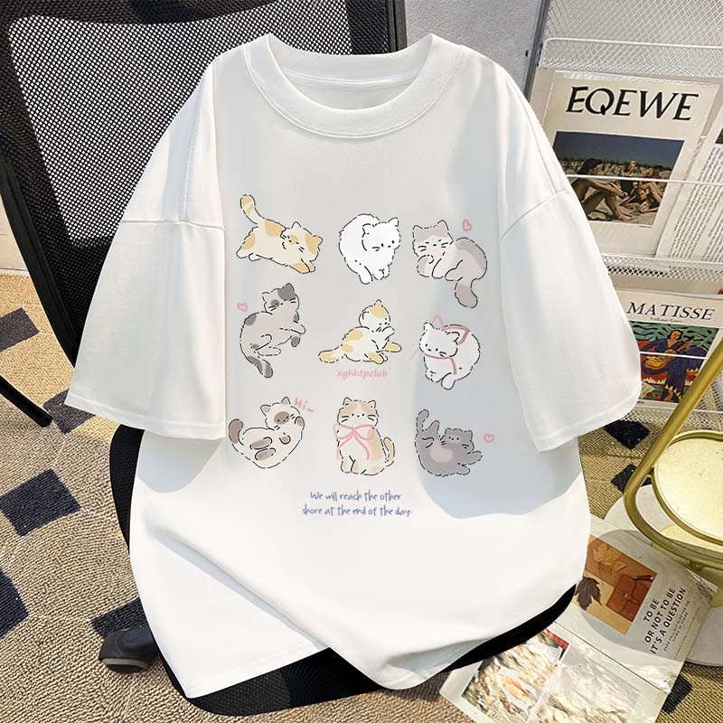 COD (จัดส่งในกรุงเทพฯ) MAO Shop เกาหลี เสื้อแบบดารา เสื้อยืดแขนสั้น ผ้าฝ้าย คุณภาพสูง100% แฟชั่น ผู้หญิง#55647