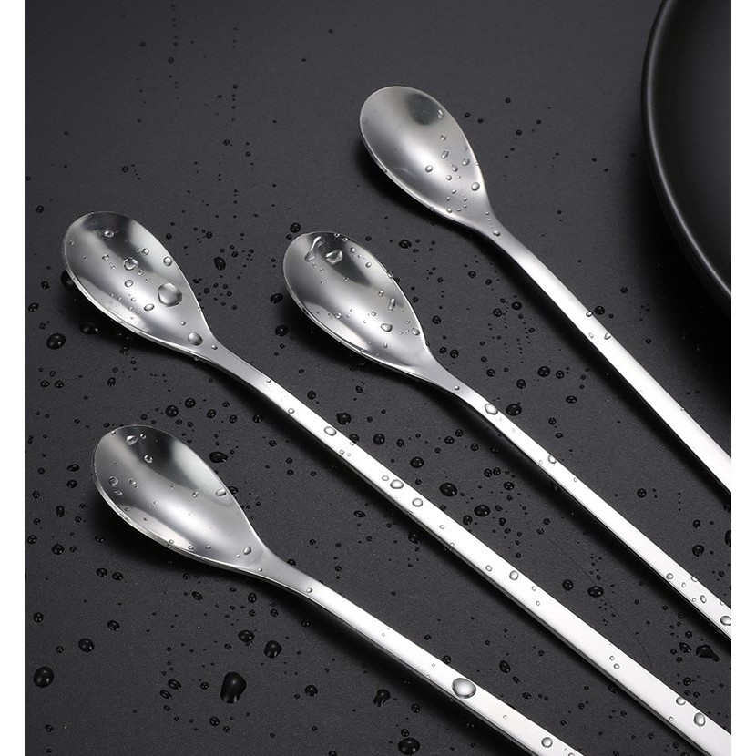 ช้อนคนกาแฟด้ามยาว สแตนเลสเงางาม ใช้งานหลากหลาย ไม่เป็นสนิม เหมาะสำหรับคนกาแฟ น้ำผึ้ง นมข้น - รูปที่ 7