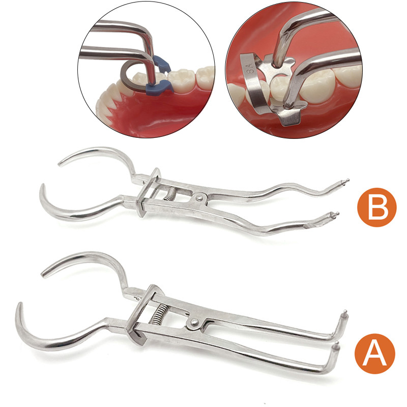 ยางทันตกรรม Dam Clamp Forceps สแตนเลสแยกคีม Matrix Clamp Matrice Forceps