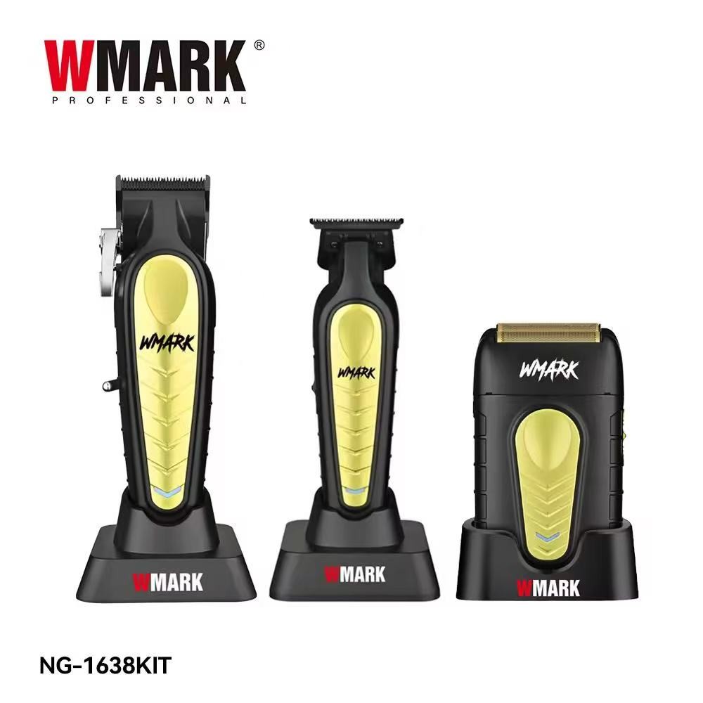 WMARK Hair Clipper ชุด 3 ชิ้นหัวน้ํามันไฟฟ้า Push Clipper เครื่องโกนหนวดร้านทําผม