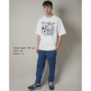 Strayandcool เสื้อยืดโอเวอร์ไซส์ "Privacy ?" Oversized T-shirt