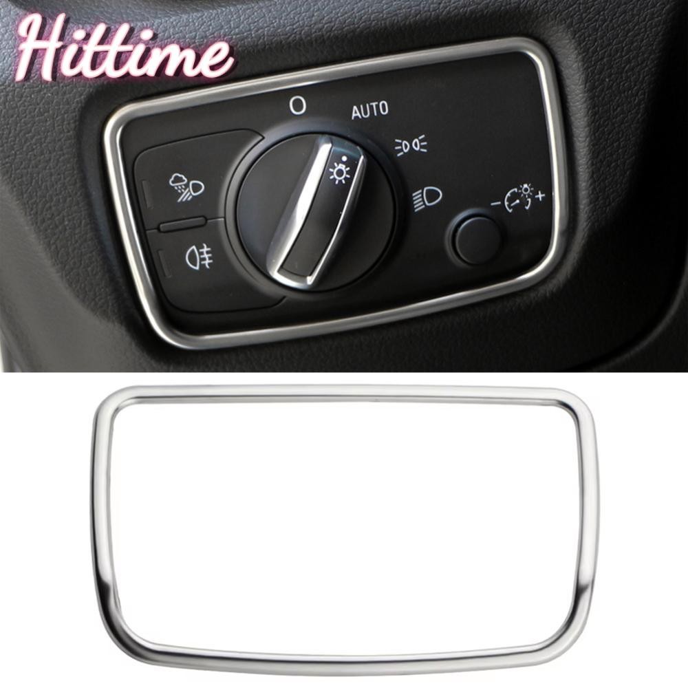 HITTIME สแตนเลสหัวรถแผงสวิตช์กรอบสติกเกอร์อุปกรณ์เสริมสําหรับ Audi A3 8V 2014 - 2019 LHD N5Z5