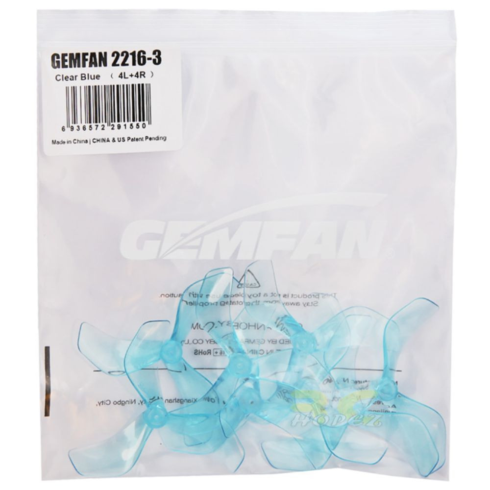 Gemfan 2216 2 นิ้ว 3 ใบพัดใบพัด 1.5 มม.สําหรับ DJI O3 O4 Air Unit สําหรับ Pavo20 Pro (4 คู่/8 ชิ้น) Gem2216 - รูปที่ 3