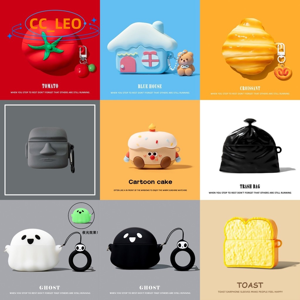 For Baseus BP1 Pro Case 3D Cartoon Vaseline Baseus Bowie M3s Silicone Soft Case Cute Ghost Robot Bas