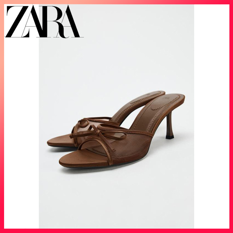 ZARA รองเท้าแตะหญิง แบบตาข่าย สำหรับฤดูร้อน