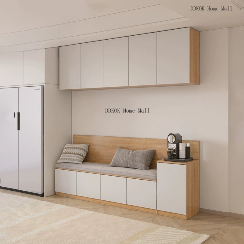 DDKOK Home Mall ตู้เก็บของในครัวติดผนัง พร้อมนั่งได้แบบมินิมอล