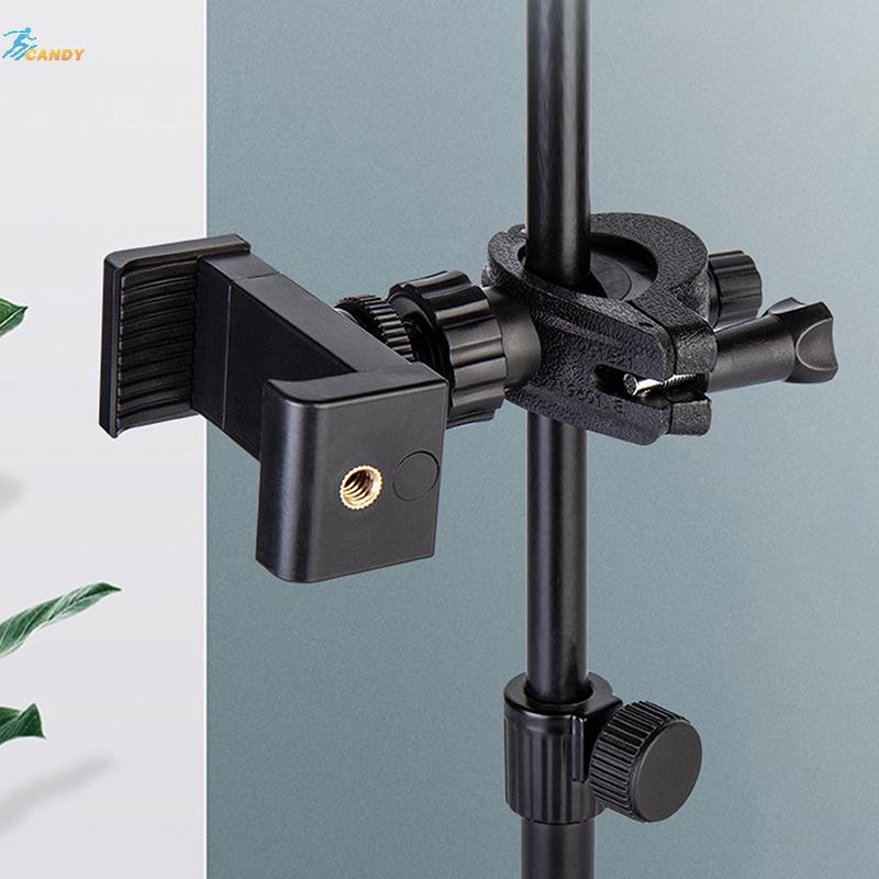NDY 1 ชุด SLR กล้องที่วางโทรศัพท์สําหรับโคมไฟวงกลมขาตั้งกล้องโทรศัพท์ Live Streaming Bracket หนีบอัต