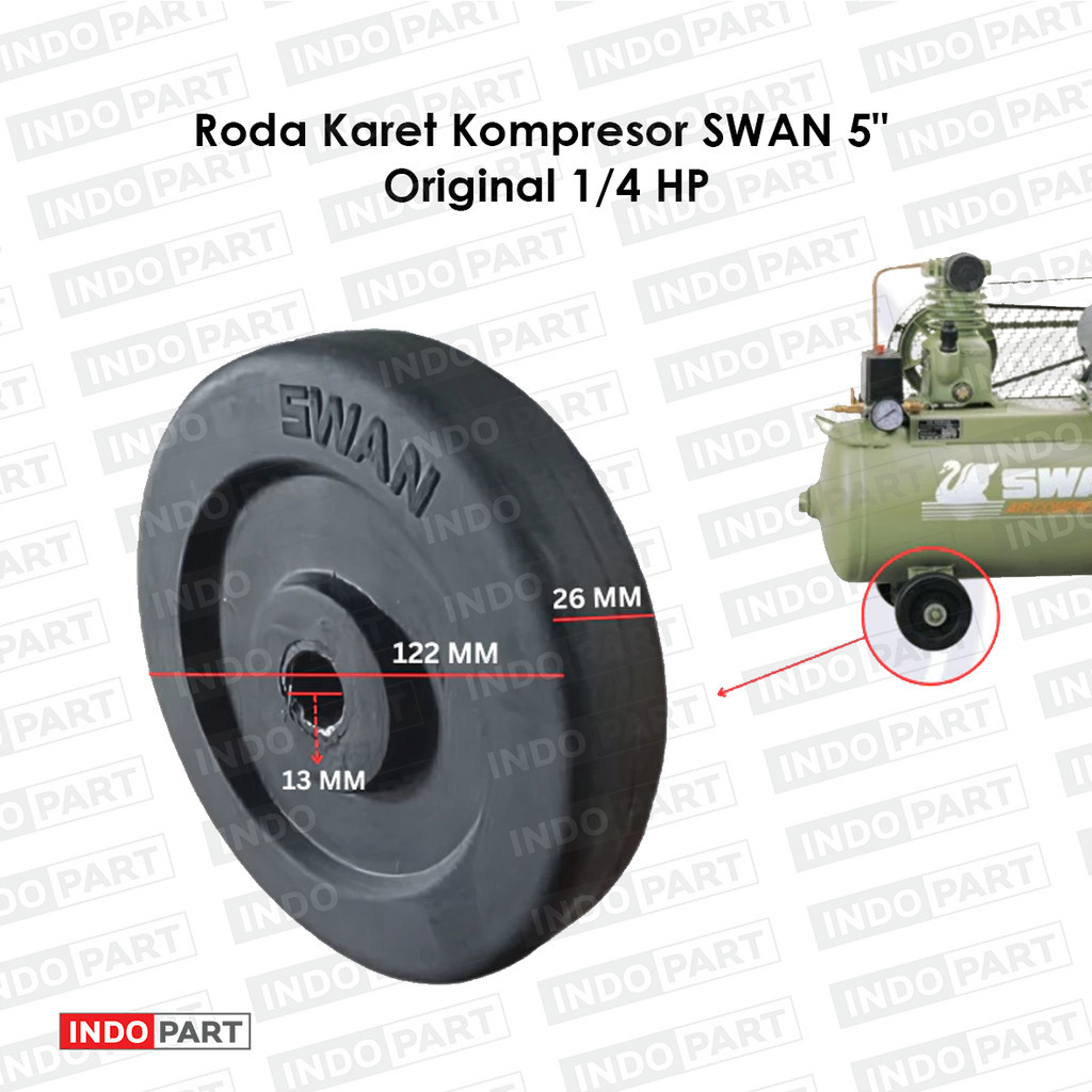 ล้อยางคอมเพรสเซอร์ SWAN 5" ดั้งเดิม | SWAN 1/4 HP ล้อคอมเพรสเซอร์แอร์