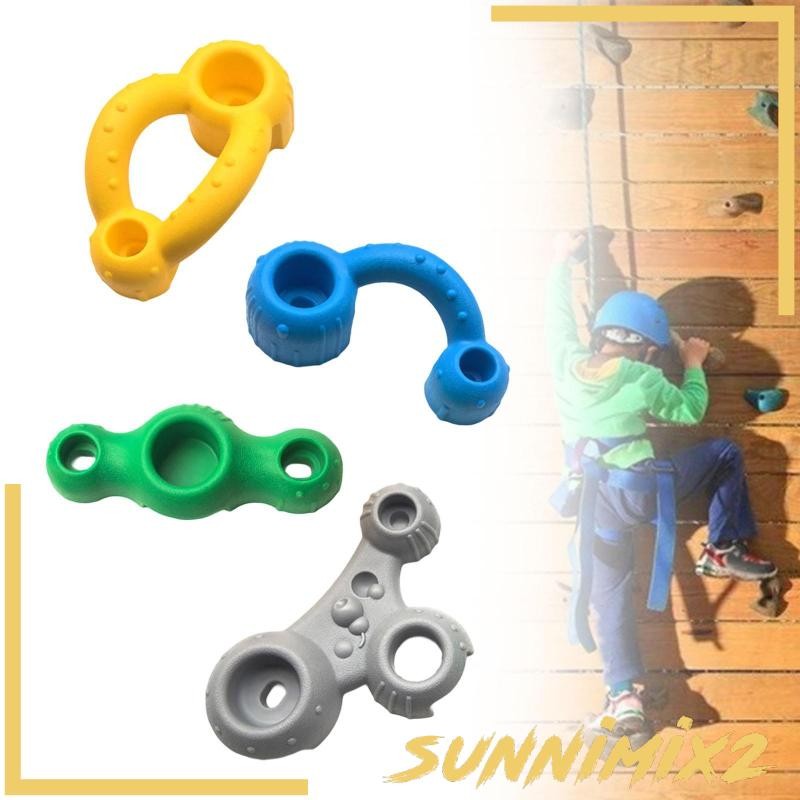 [Sunnimix2] 4 ชิ้นชุดจับปีนเขา Rock Wall ถือ DIY หลายขนาดกลางแจ้งในร่ม Colourful Gym Rock Climbing ถ