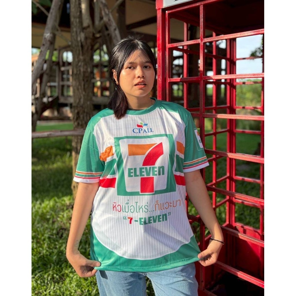 เสื้อกีฬา ลาย เซเว่น อีเลฟเว่น 7-ELEVEN เหมือนมาก เหมือนจริง ใส่ทำงานได้มี6ไซส์ S-3XL