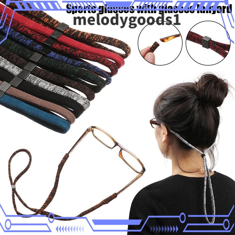 MELODYGOODS เชือกสายคล้องแว่นตา โพลีเอสเตอร์ ไม่ไถล สำหรับคนใส่แว่น