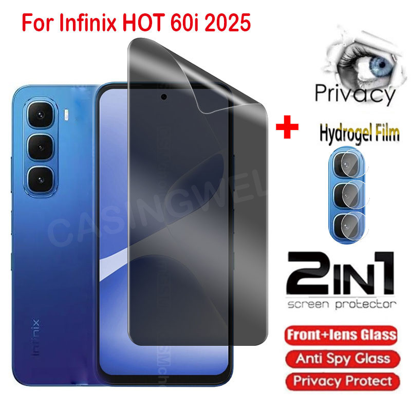 ป้องกันหน้าจอสําหรับInfinix HOT 60i Hot 60 i hot60 i InfinixHot60i 60 Pro Plus 60 Pro + 4G 5G 2025 ความเป็นส่วนตัวHydrogelฟิล์มAnti-Spyคลุมทั้งหมดป้องกันหน้าจอAnti Peekความเป็นส่วนตัวFil