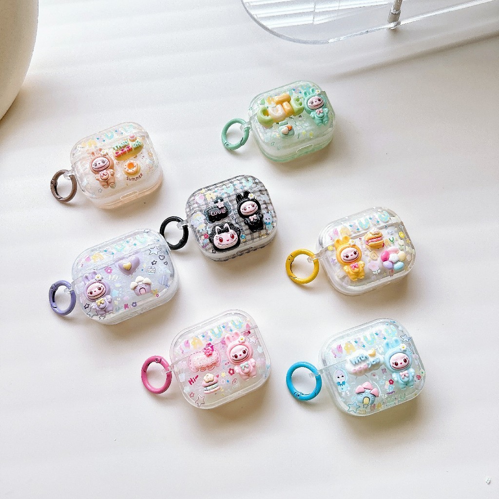 Siam【 ลาบู้ labubu 】เคสหูฟัง i12 i11 i13 เคสใสการ์ตูนนูน 1 2 3 เคสหูฟังบลูทูธ gen gen1 gen2 เคสหูฟัง