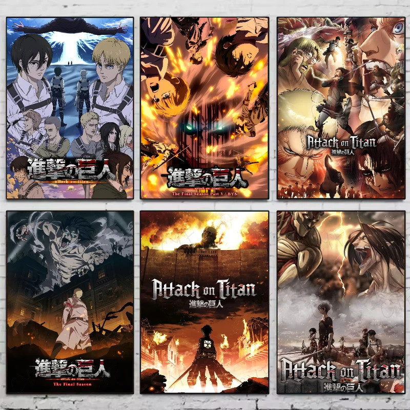 1PC A-Attack On Anime T-Titan โปสเตอร์ A3 ภาพวาดผนังบาร์ห้องนั่งเล่น Retro ตกแต่งคุณภาพสูงพิมพ์ของขวัญ