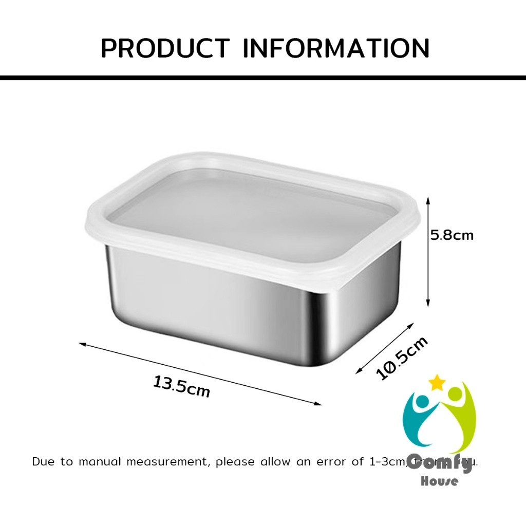 Comfy กล่องอาหารสแตนเลส 1 ชิ้น ฝาปิดสนิท น้ำหนักเบา กันสนิม แบบพกพา ใส่ได้ทั้งน้ำพริกและอาหารทั่วไป sealed box - รูปที่ 7