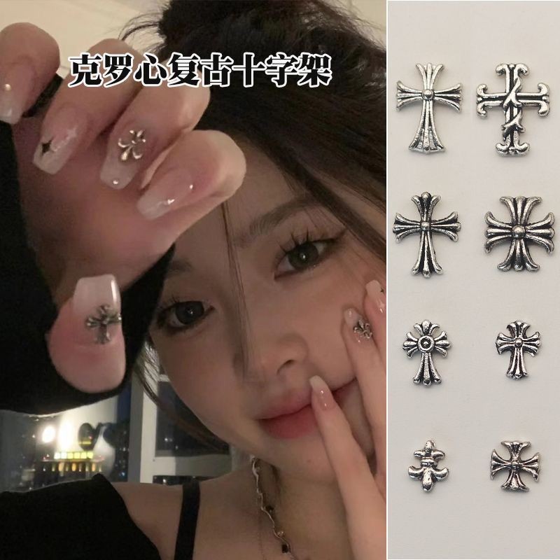 Crow Nails Jewelry Alloy Cross Accessories Punk Nails Retro All-Match Classic 25 7 11
