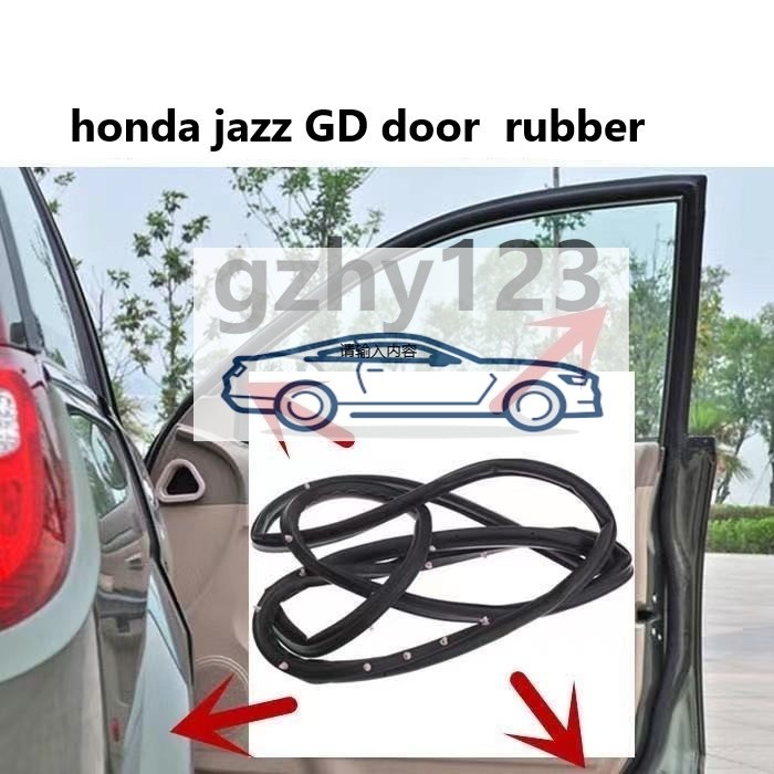 ยางประตูด้านนอกรถยนต์ สําหรับ ฮอนด้า jazz GD 2003 20004 2005 2006 2007 2008
