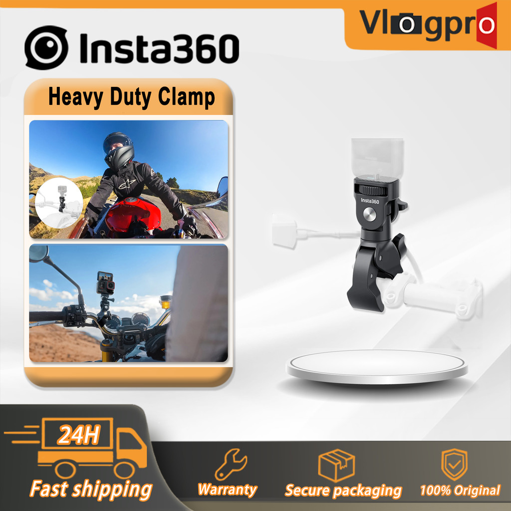 Insta360 Heavy Duty Clamp/Crab Clamp สําหรับ Insta360 Go Ultra X5/Ace Pro 2/X4/GO 3S