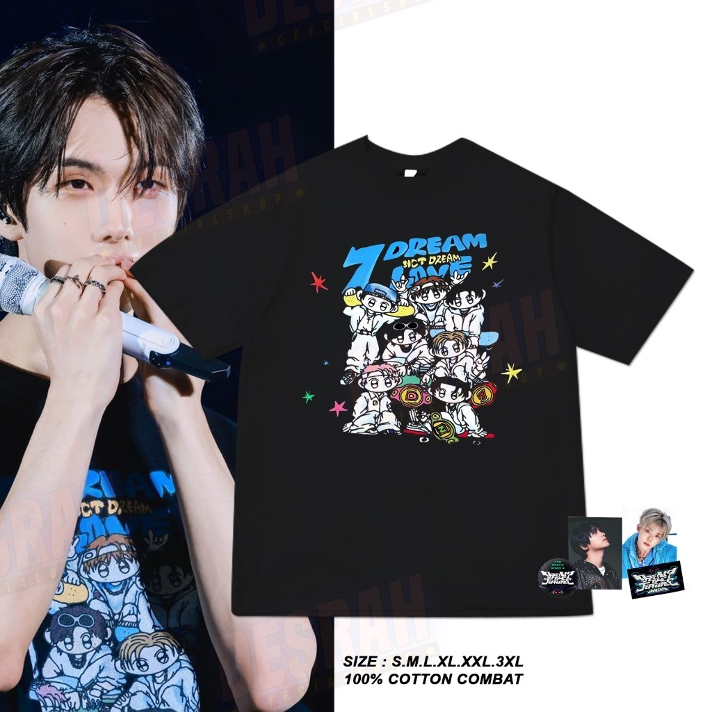 🎁 Kpop เกาหลี Nct Dream Dream show เสื้อยืด 4 7 DREAM LOVE CARTOON