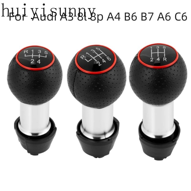 HYS เกียร์รถเกียร์ Shift Knob สําหรับ Audi A3 8l 8p A4 B6 B7 A6 C6 Lever Stick