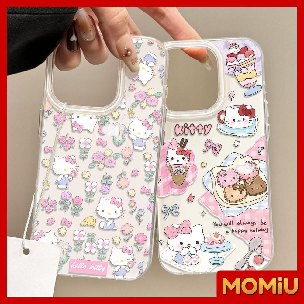 MOMiU - เจลลี่เนียนเงา IMD สีขาว เข้ากันได้สำหรับ เคสไอโฟน11 เคส iphone 16 Pro Max 7Plus XR 12 13 14 15 ลูกแมวน่ารัก