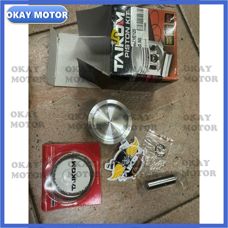 Taikom PISTON KIT WAVE125/ WAVE 125 SIZE (52.4MM) 0.25,0.50 honda wave125S/X