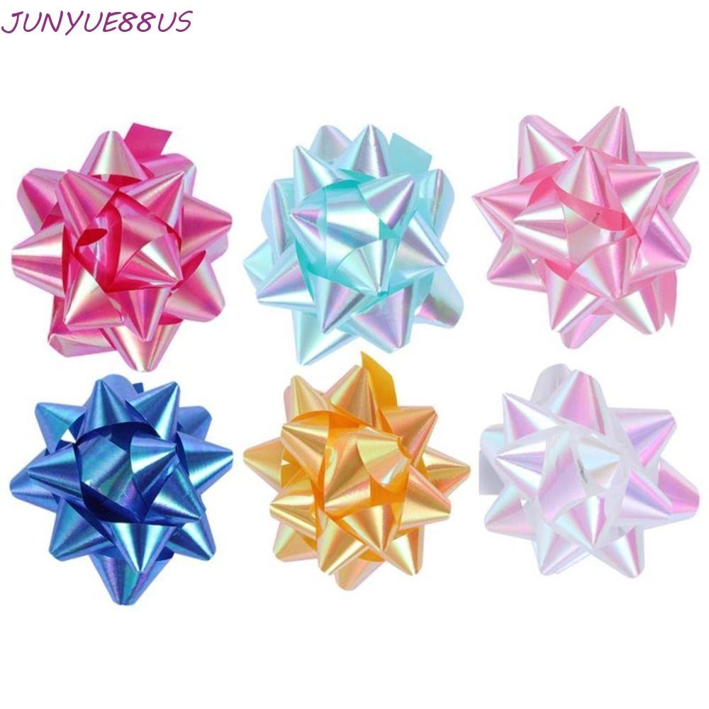 JUNYUE88US 50 ชิ้น Star Knot Ribbon, 1 นิ้ว/2 นิ้ว/3 นิ้วพลาสติก Star Lace Ribbon, Party Supplies ปร