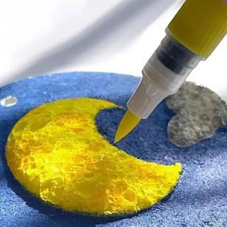 Ohayo โฟมภาพวาดกระดาษ ชุดปากกามาร์คเกอร์ 12 ชิ้น Puffy Texture กระดาษ Magic 3d Art วาดกระดาษสําหรับเด็ก