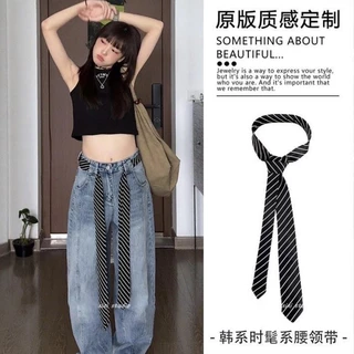 เข็มขัดเอวแบบสายโซ่สไตล์เกาหลี chic