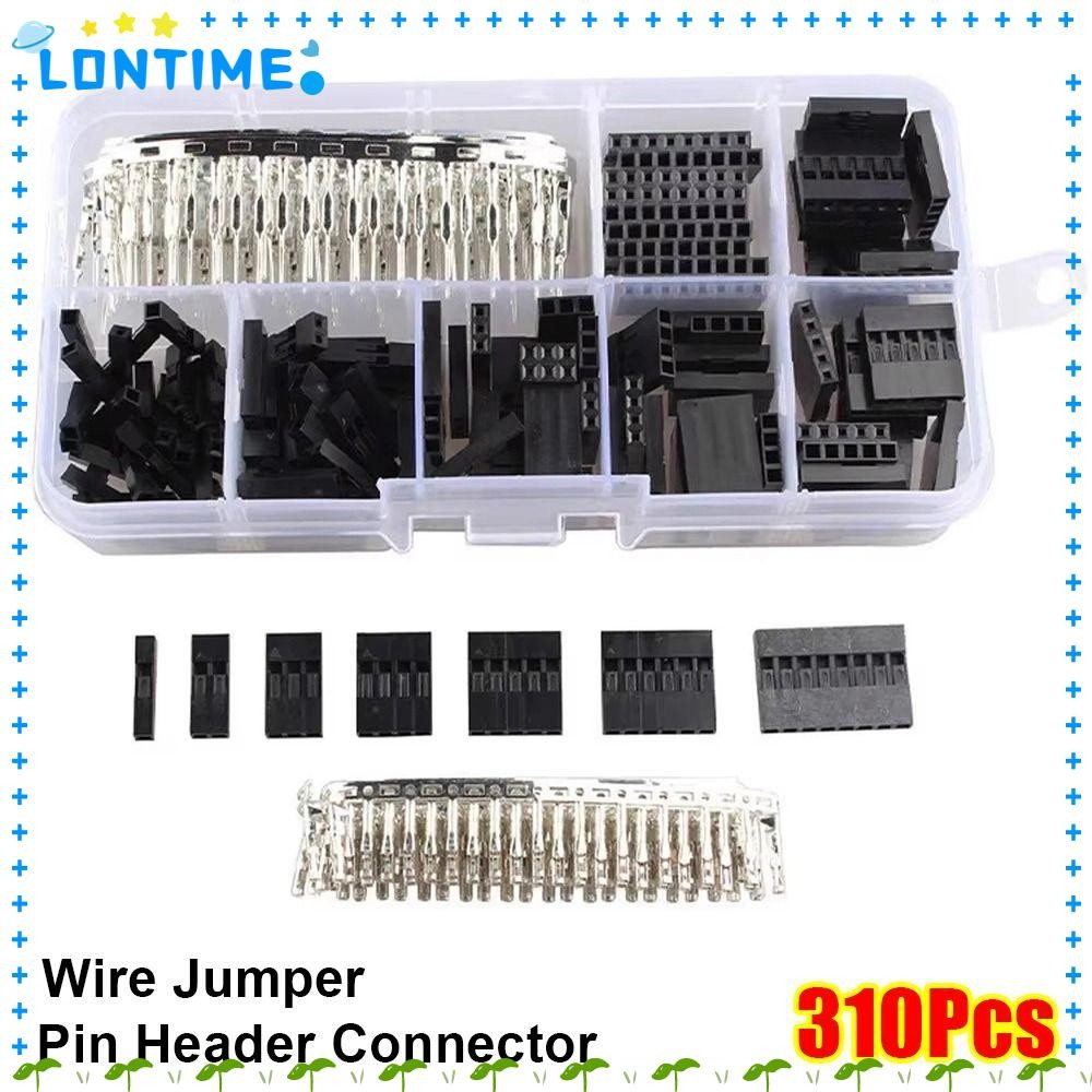 LONTIME 310 ชิ้น/เซ็ตจัมเปอร์ลวด,ชาย Crimp Pins กล่อง Pin Header Connector, ทนทานหญิง PIN Connector 