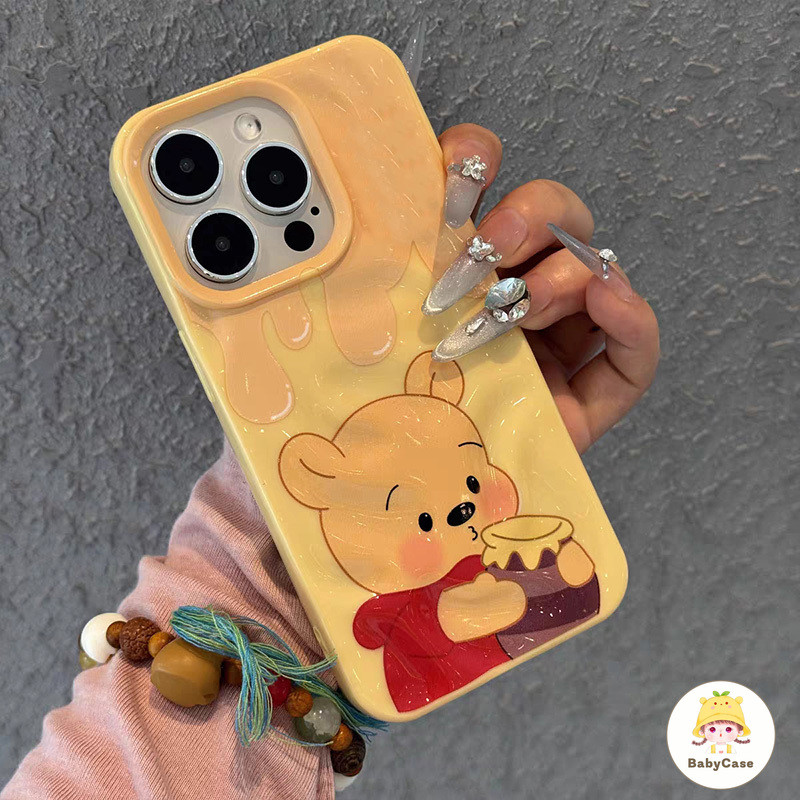 เคสไอโฟน 11 สำหรับ iPhone 15 13 16 11 14 12 Pro Max 15 14 16 6 6S Plus XR X XS ปกการ์ตูนล็อตโซ่วินนี่เดอะพูห์สุดน่ารัก - รูปที่ 2