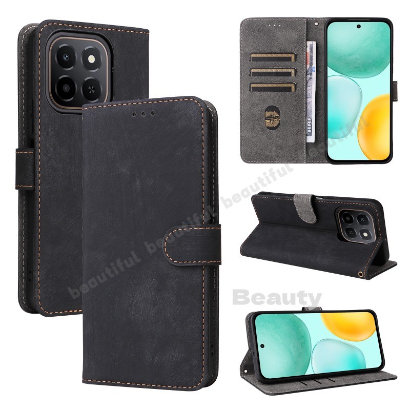 สําหรับ HonorX6C เคสโทรศัพท์สําหรับ Honor X6C X6 C X7C X8C X9C สมาร์ท X6B X7B X8B X9B X5B ปลอกผู้ถือบัตรหนัง Anti Theft Flip กระเป๋าสตางค์คลุมทั้งหมดกันกระแทกฝาครอบกระเป๋าสตางค์ป้องกัน