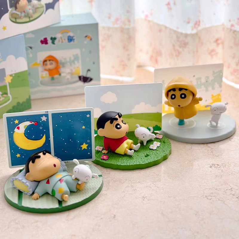 ผลิตโดย Crooked Melon Crayon Shin-Chan ของแท้ Shin-Chan Shin-Chan Life Scene Shin-Chan เดสก์ท็อปตกแต