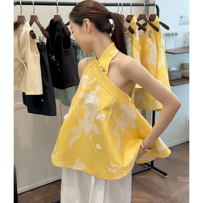 เสื้อสตรีรุ่นใหม่บางเบาสไตล์หรูหราเสื้อแขนกุดฤดูร้อนเฉพาะสําหรับผู้หญิง