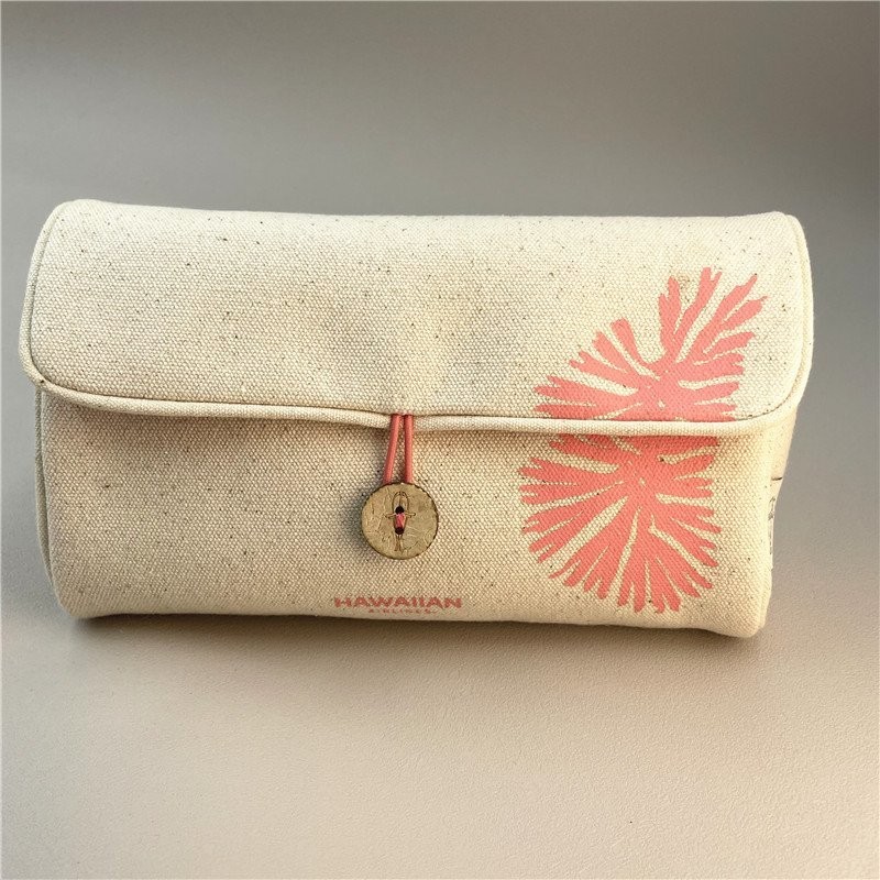 Hawaiii Airlines First Class Toiletry Bag กระเป๋าเก็บหน้ากากวรรณกรรม Hand-held Japanese-Style Portable Pencil Case