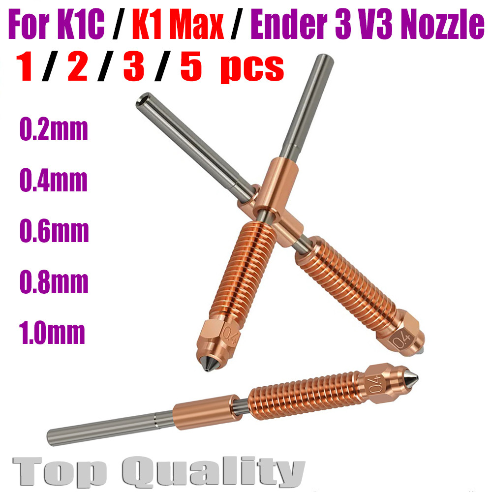 Hardened Steel K1C Nozzle 0.2 - 1.0mm For Creality K1C Nozzle High Flow K1 Max K1C Nozzles For Ender