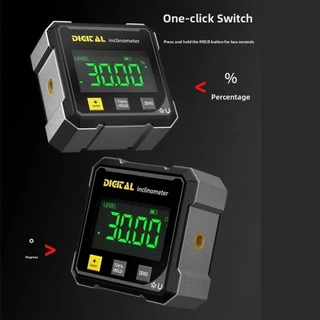 เจรีมี1แสดงวัดมุม,สี่ด้านแม่เหล็กดูดระดับเครื่องวัดมุม Inclinometer,แบบพกพาวัดด่วน360องศาขนาดกะทัดรัดเอียงมุมกล่องอิเล็กทรอนิกส์ระดับเล