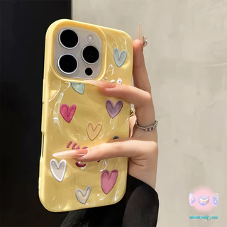 💖จัดส่งในพื้นที่💖 เคสเหมือนอุกกาบาต รักรูปร่างหัวใจ มีสีสัน โชคดี สําหรับIPhone16 15 14 13 11 7 8plus Pro Promax X XR XS