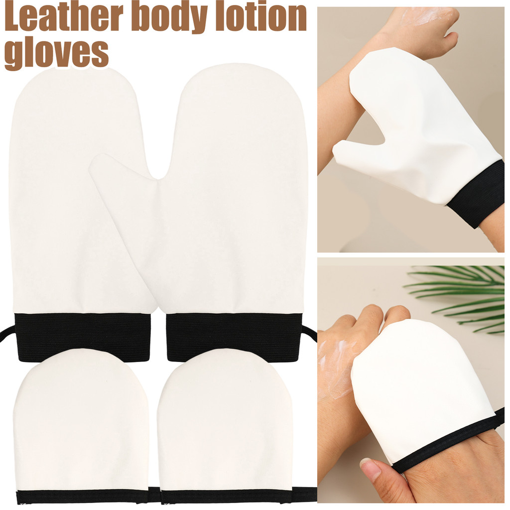Keep Hands Clean PU Leather Lotion Applicator Gloves- Quick Wipe Sunscreen Tanning Oil Quick Wipe Gl