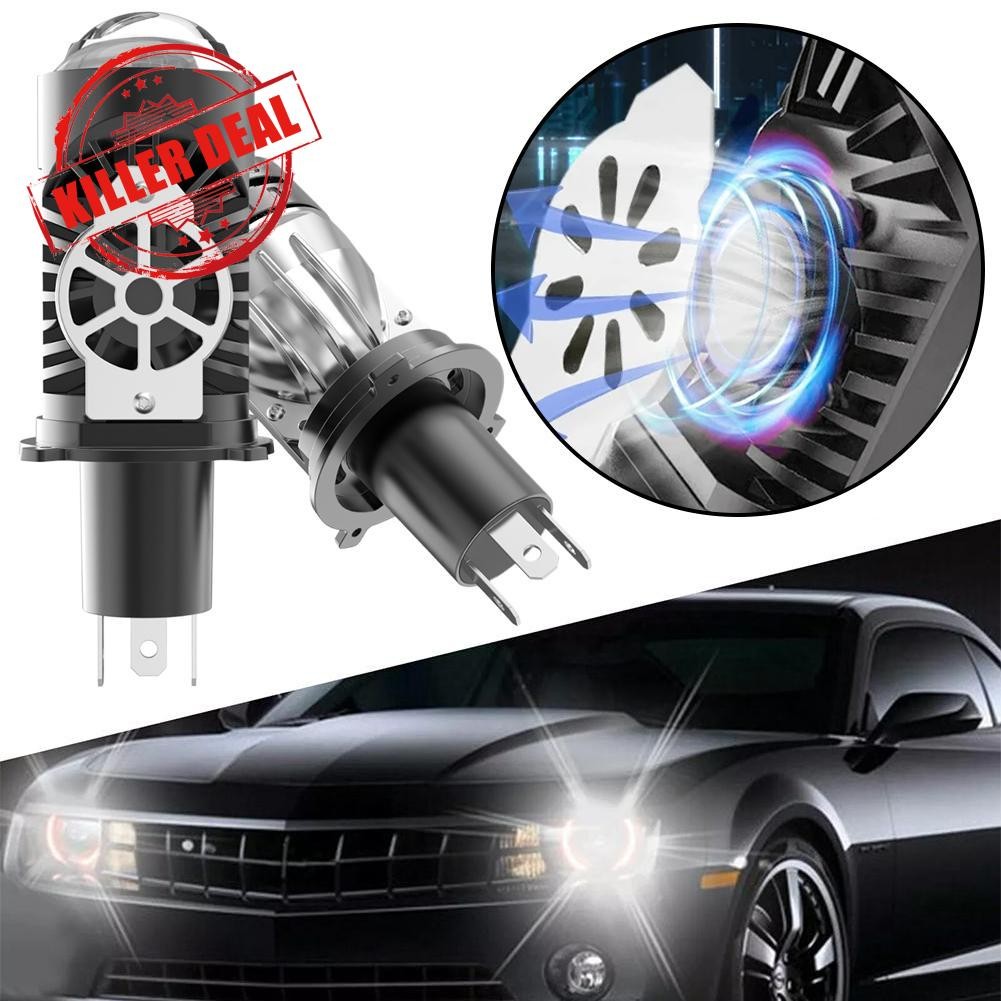 H4 โปรเจคเตอร์เลนส์ Led ไฟหน้ารถหลอดไฟ 30000lm 150w Auto รถจักรยานยนต์ H4 6500k Turbo 24v สูง T3k4