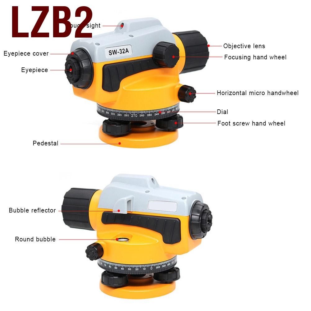 LZB2 LZBOI_28 ระดับบรรทัด -TH ระดับ 360 องศาออพติคอลสูงพร้อมเคสพลาสติกสำหรับผู้สร้างการตรวจสอบการขุด