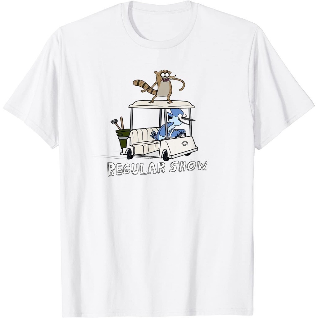 เสื้อยืดผู้ใหญ่ Regular Show Mordecai และ Rigby Gol