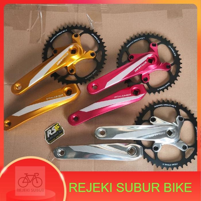 Crankset Strummer แขนโลหะผสม BCD 104 4 หลุมยาว 170 สําหรับ fixie BMX MTB พร็อพจักรยานพร้อมกล่อง BB h