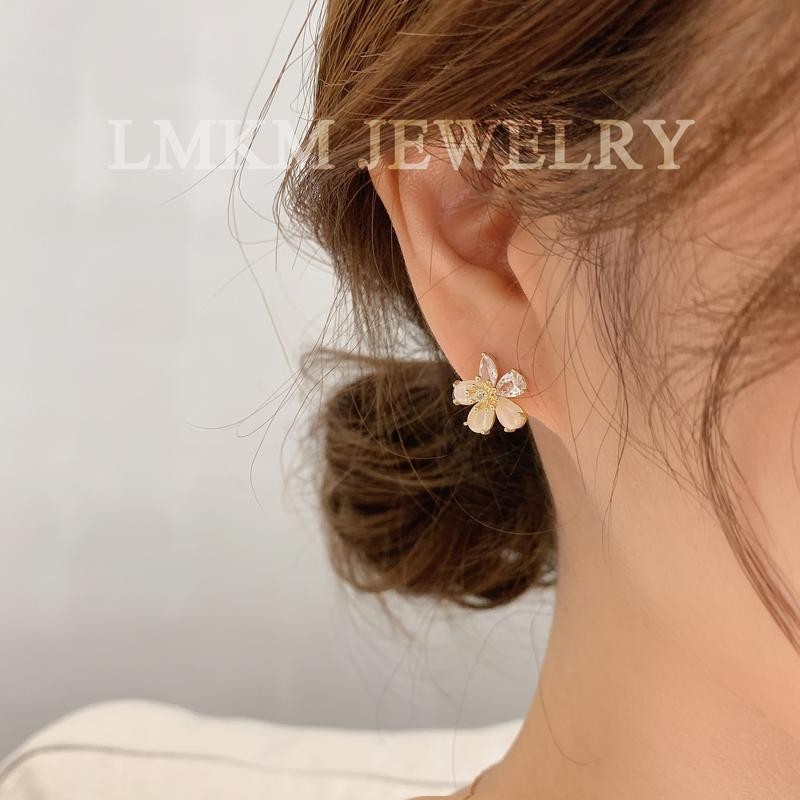 (พร้อมส่งในไทย) ต่างหูแฟชั่น ต่างหูเงินแท้s925  เครื่องประดับแฟชั่น ต่างหูผู้หญิง ต่างหูก้าน (JXH-380-EQ-JS)-LMKM