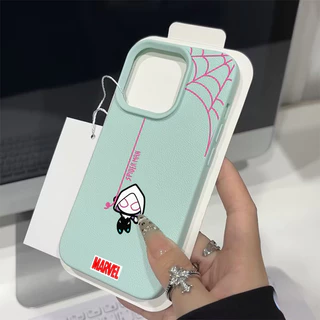 เคสไอโฟน 17 11 สำหรับ IPhone 16 XR 13 16 11 15 12 14 Pro Max XS X Max 16 7 15 8 Plus คู่รักการ์ตูนสไปเดอร์แมนอินเทรนด์