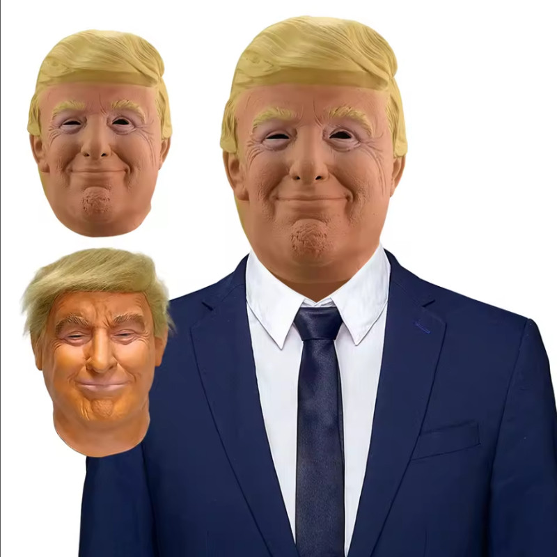 คนดัง Spoof Cospaly เครื่องแต่งกาย Props/Donald Trump Mask Billionaire Presidential Latex Mask สําหร