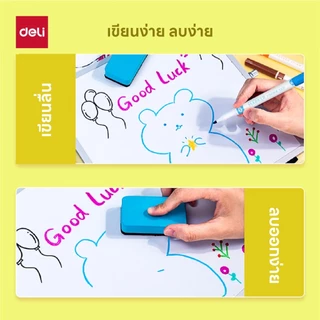 ปากกาไวท์บอร์ดสำหรับเขียนกระดาน Deli มีหลายรุ่น ขนาด 1.00 mm (จำหน่าย 1 ชุด )(8 สี/12 สี)
