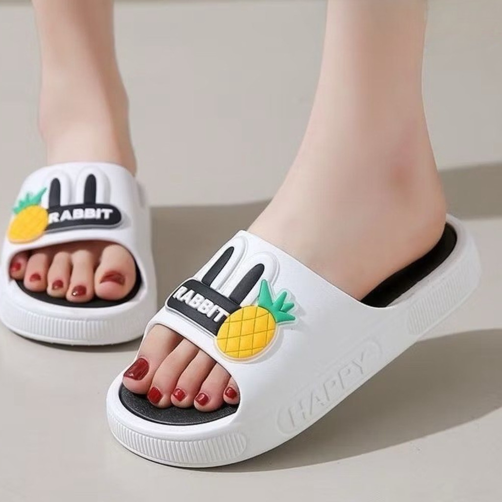 รองเท้าแตะผู้หญิง รองเท้าแฟชั่น สีหวาน ลายดอกไม้ซอฟต์ๆ พื้นนุ่มเด้ง เบา สวมสบาย ใส่ชิลล์ได้ทุกวัน