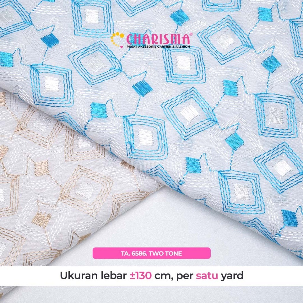 Charisma Twotone Allover TA 6586 ผ้า - ผ้าปัก / กว้าง 130CM / ราคาต่อ 1 หลา (90ซม.)